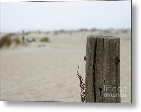 Old Metal Print featuring the photograph Old Fence Pole by Henrik Lehnerer