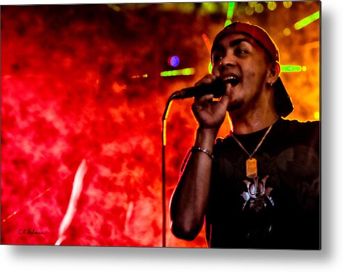 Music Metal Print featuring the photograph Out of a Fiery Fog by Christopher Holmes
