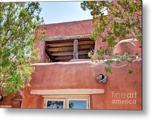 Photograph Metal Print featuring the photograph Painted Desert Inn Upper Porch by Bob and Nancy Kendrick