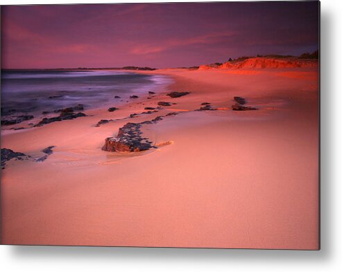 Paste Metal Print featuring the photograph Pastel Sunrise At The Beach by Noel Elliot