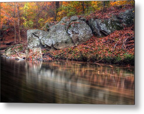 Rock Creek Metal Print featuring the photograph Patterns In The Stream by Edward Kreis