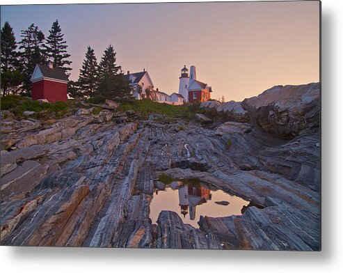 Lighthouse Metal Print featuring the photograph Pemaquid Point Lighthouse by Dale J Martin