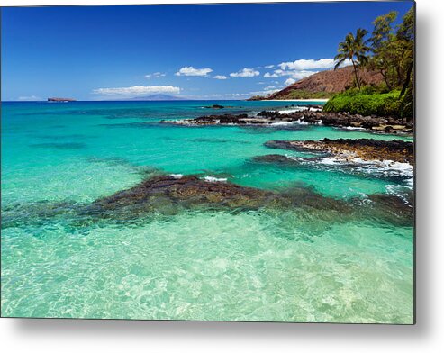 Blue Metal Print featuring the photograph Perfect Day at Makena by David Olsen