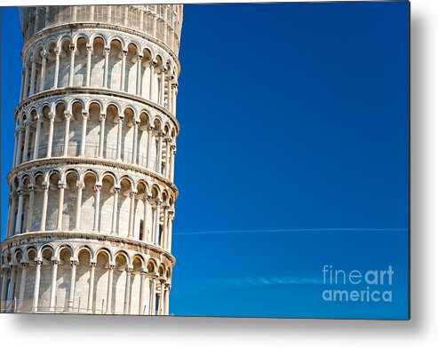 Arch Metal Print featuring the photograph Pisa leaning tower by Luciano Mortula