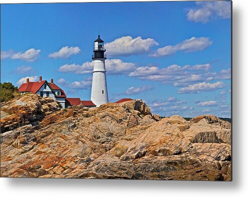 Lighthouse Metal Print featuring the photograph Portland Head Lighthouse by Dale J Martin