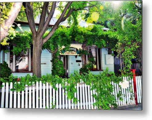 Photography Metal Print featuring the photograph Pretty Cottage - Restaurant by Kaye Menner