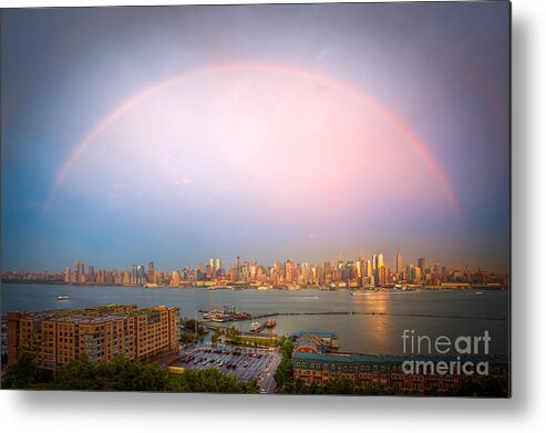 Clarence Holmes Metal Print featuring the photograph Rainbow Over New York City II by Clarence Holmes