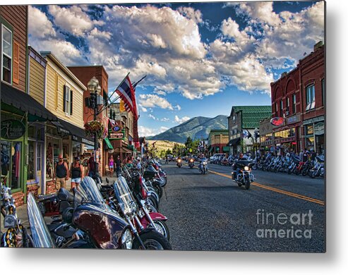 Motorcycles Metal Print featuring the photograph Red Lodge Motorcycle Rally by Gary Beeler