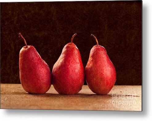 Pear Metal Print featuring the photograph Red Pears by Cindy Singleton