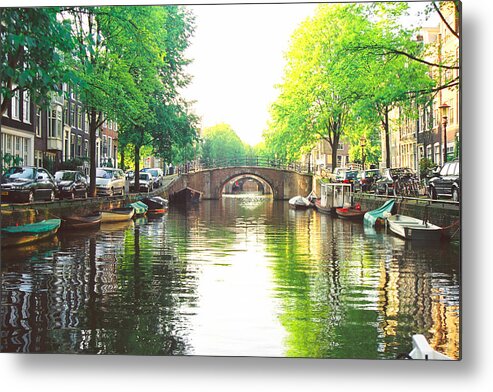 Reflection Metal Print featuring the photograph Amsterdam by Claude Taylor