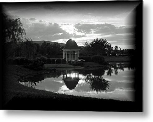 Black Metal Print featuring the photograph Reflections by Karen Harrison Brown