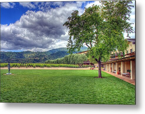 Robert Mondovi Metal Print featuring the photograph Robert Mondovi Courtyard by Randy Wehner