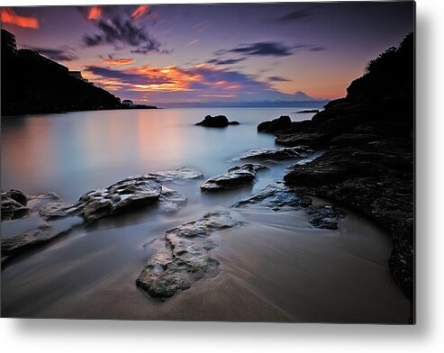 Sunrise Metal Print featuring the photograph Rocks of Gordon by Mark Lucey