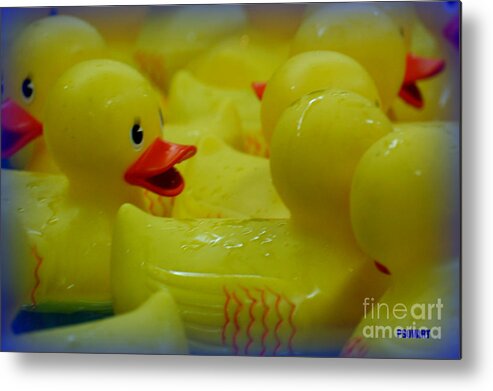 Rubber Ducks Metal Print featuring the photograph Rubber Ducks by Patty Vicknair