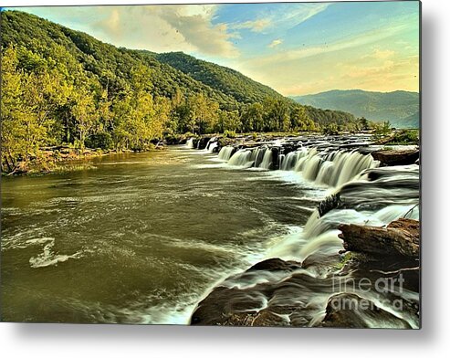 Sandstone Falls Metal Print featuring the photograph Sanstone At Dusk by Adam Jewell