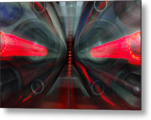 Automobile Boom Box Metal Print featuring the photograph See The Music by Randy J Heath