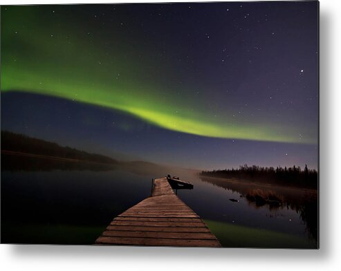 Aurora Borealis Metal Print featuring the photograph Serenity by Valerie Pond