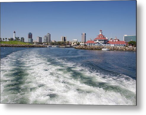 Ship Metal Print featuring the photograph Ship Wake by Jeff Lowe