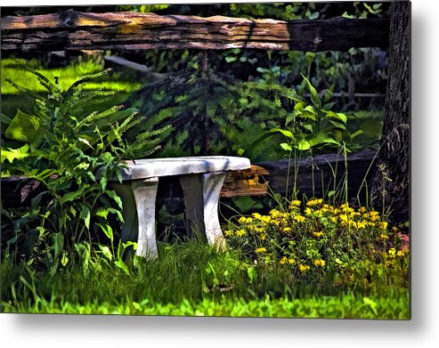 Landscape Metal Print featuring the photograph Sit a Spell by Steve Harrington