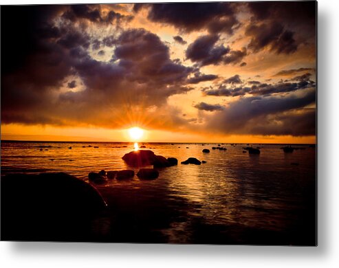 Sunset Photography Metal Print featuring the photograph Skyfire by Jason Naudi Photography