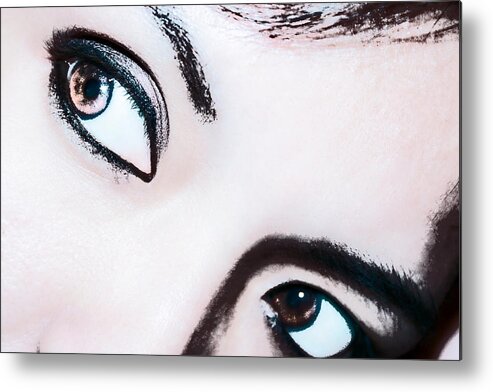 Smokey Eyes Canvas Prints Metal Print featuring the digital art Smokey Eyes Of A Woman by Ester McGuire