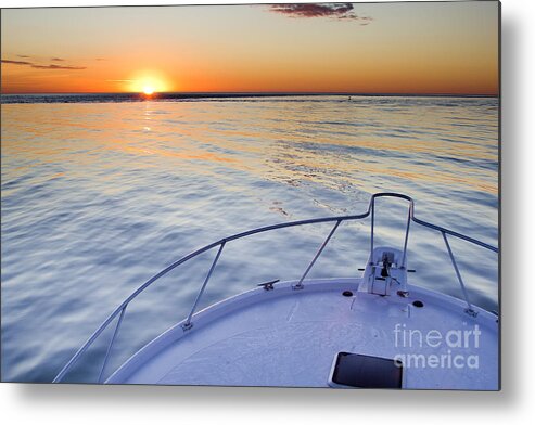 Sunrise Metal Print featuring the photograph Sportfish Sunrise on the Atlantic by Dustin K Ryan