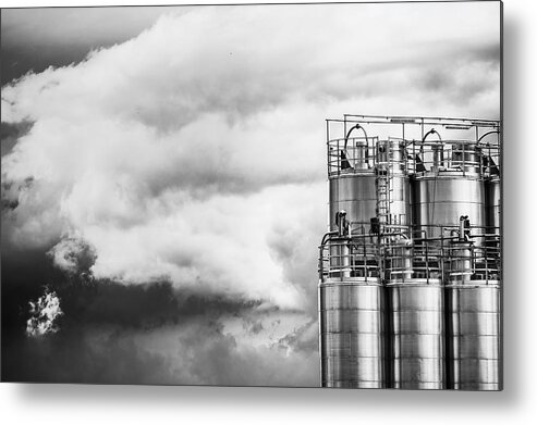 Urban Metal Print featuring the photograph Steel by Mauro Marzo