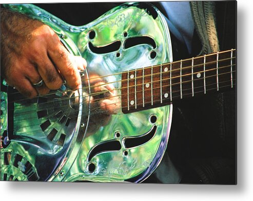 Steel Guitar Metal Print featuring the photograph Guitar Player by Claude Taylor