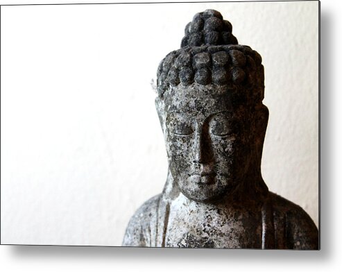 Buddha Metal Print featuring the photograph Stone Buddha by Janita Topan