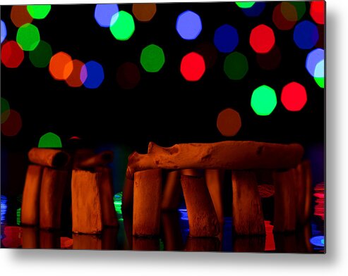 Stonehenge Metal Print featuring the photograph Stonehenge in starry night by Paul Ge