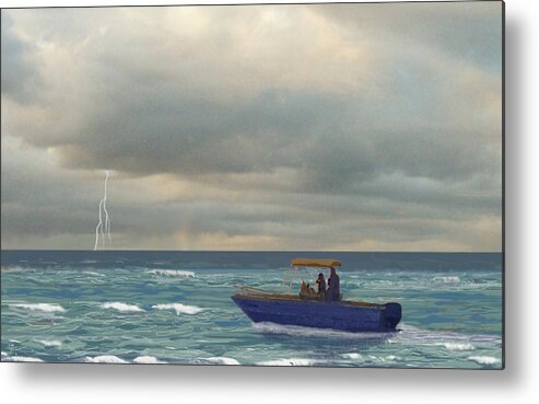 Storm's Coming Metal Print featuring the digital art Storm's Coming by Tony Rodriguez