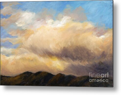 This Colorado Sky Is Looking Like A Storm Coming On Prints Metal Print featuring the painting Stormy Sky by Pati Pelz
