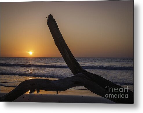 Ocean Metal Print featuring the photograph Sunrise Hunting Island by David Waldrop