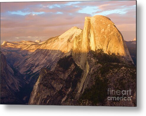 Half Dome Metal Print featuring the photograph Sunset At The Dome by Adam Jewell