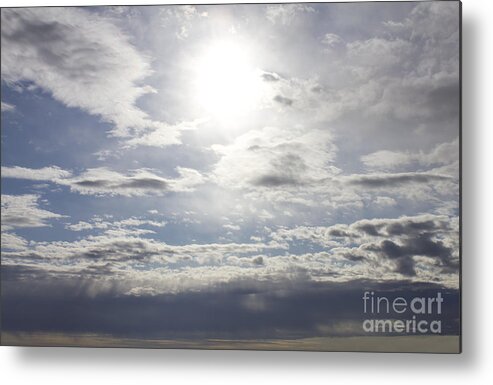 Landscape Metal Print featuring the photograph Sunspot Clouds by Donna L Munro