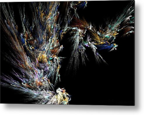 Fractals Canvas Prints Metal Print featuring the digital art Surfing Waves by Ester McGuire