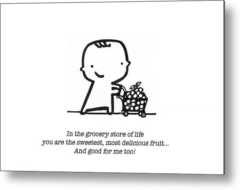 Sweetest Fruit Metal Print featuring the drawing Sweetest Fruit by Leanne Wilkes