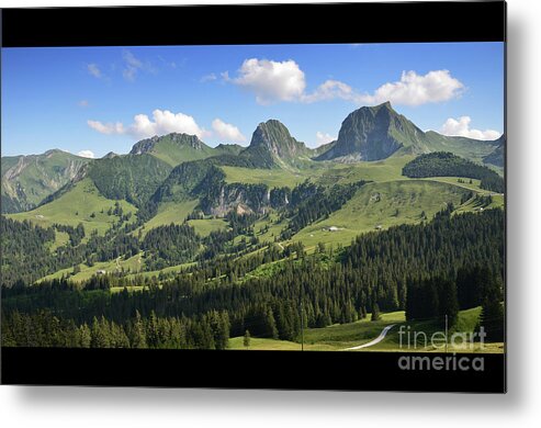 Mountain Metal Print featuring the photograph Swiss View 1 by Bruno Santoro