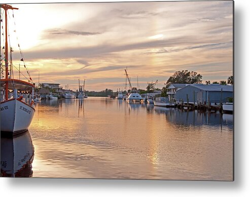 Anclote River Metal Print featuring the photograph Tarpon Springs Sunset by John Black