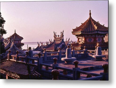 Chinese Metal Print featuring the photograph Temple Near Peitou Taiwan by Craig Wood