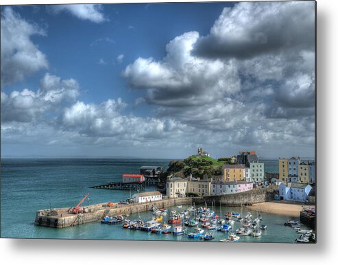 Tenby Harbour Metal Print featuring the photograph Tenby Harbour Pembrokeshire 3 by Steve Purnell
