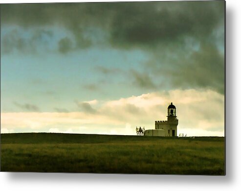 Lighthouse Metal Print featuring the photograph The Brough of Birsay Lighthouse by Steve Watson