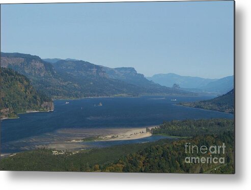 Columbia River Metal Print featuring the photograph The Columbia River Gorge by Charles Robinson
