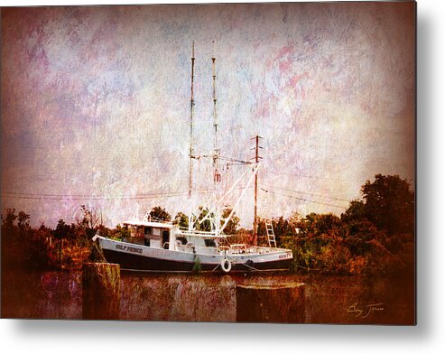 Shrimp Boat Metal Print featuring the photograph The Gulf Prince by Barry Jones