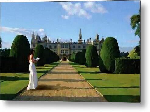 England Metal Print featuring the painting The Lady of Burghley House by Jann Paxton