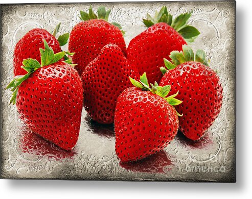 Strawberries Metal Print featuring the photograph The Magnificent 7 by Andee Design