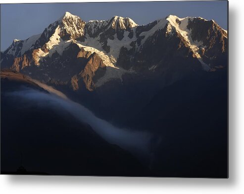 Mountain Metal Print featuring the photograph The mountain Illimani. Republic of Bolivia. by Eric Bauer