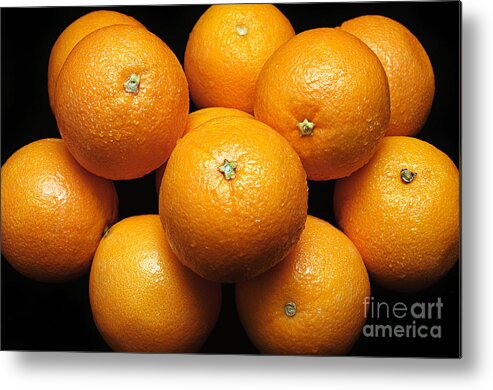 Fruit Metal Print featuring the photograph The Oranges by Andee Design