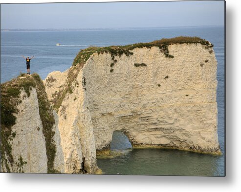 Old Metal Print featuring the photograph The Pinnacles at Old Harry Rocks by Ian Middleton