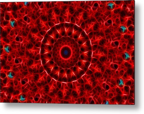 Fine Art Metal Print featuring the photograph The Red Abyss by Donna Greene